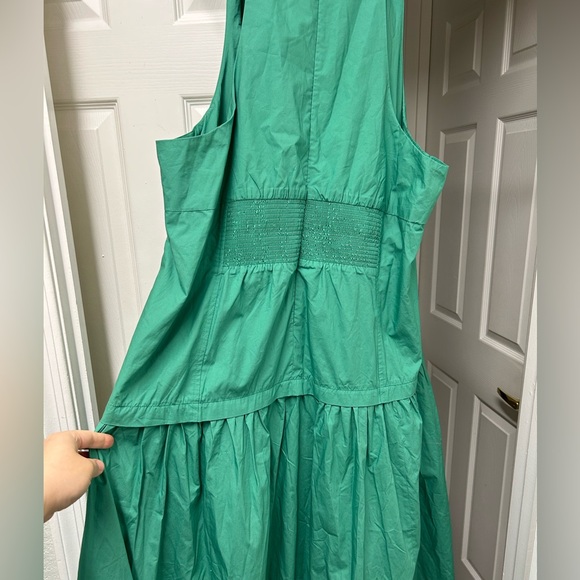 NWT Anthropologie, Maeve Halter V-Neck Drop-Waist Dress, Green – Size 3X - Picture 9 of 15